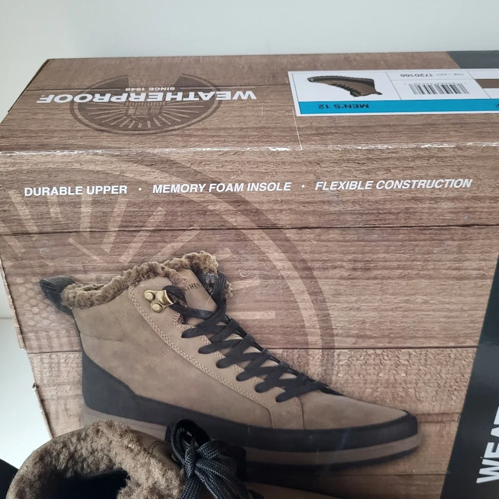 Weatherproof Men's Tan Lace-Up Boots